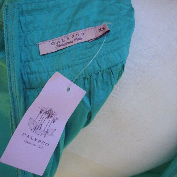 Calypso St. Barth Womens Blue Green Silk Mini Dress - Picture 7 of 7